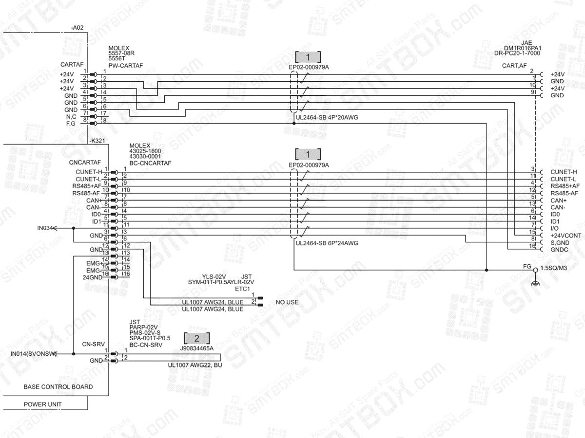 Base - AF Cart Unit on Hanwha (Samsung Techwin) Excellent Modular Excen Pro (D) (M) (L) SMT Placer