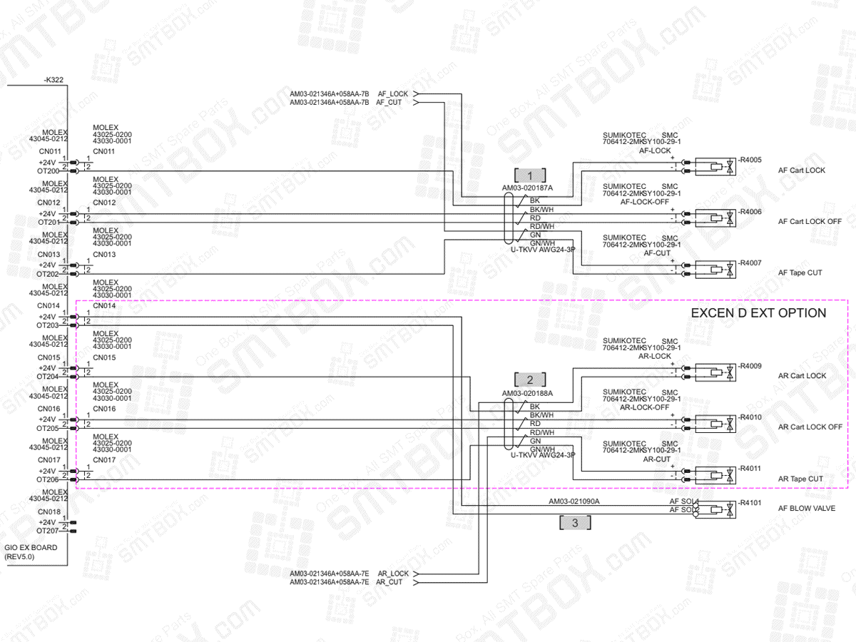 Base - Ast Cart Valve on Hanwha (Samsung Techwin) Excellent Modular Excen PRO (D) Extension SMT Placer