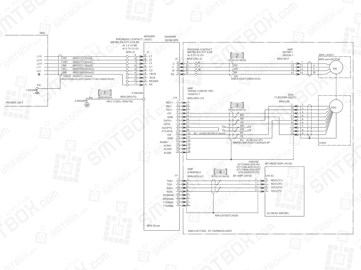 Base - BRX Axis on Hanwha (Samsung Techwin) Excellent Modular Excen Pro (D) Standard SMT Placer