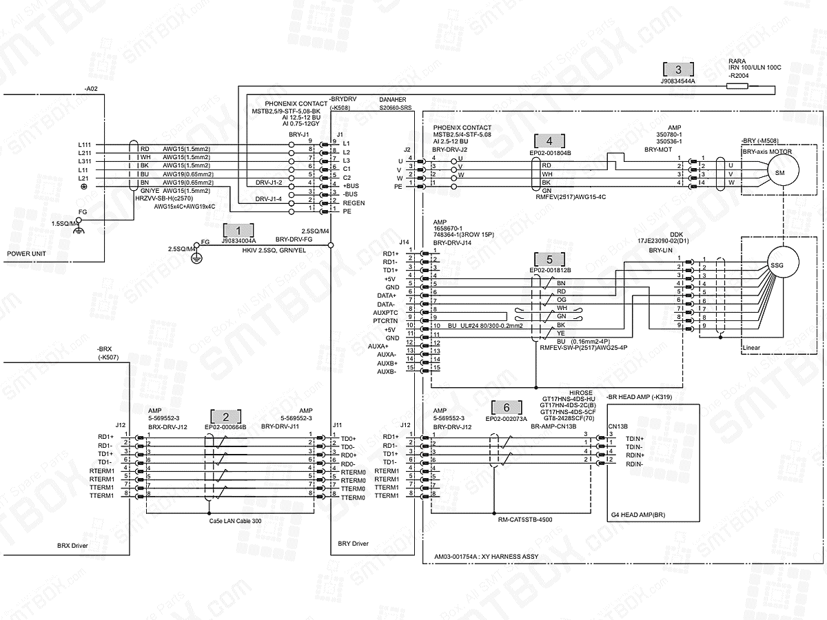Base - BRY Axis on Hanwha (Samsung Techwin) Excellent Modular Excen Pro (D) (M) (L) SMT Placer