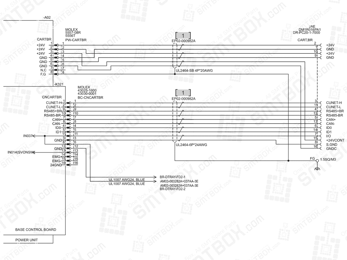 Base - BR Cart Unit on Hanwha (Samsung Techwin) Excellent Modular Excen D M L SMT Placer