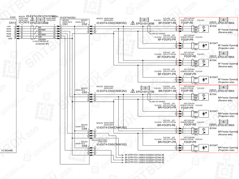 Base - B Feeder Opening Sensor on Hanwha (Samsung Techwin) Excellent Modular Excen Pro D M L SMT Placer