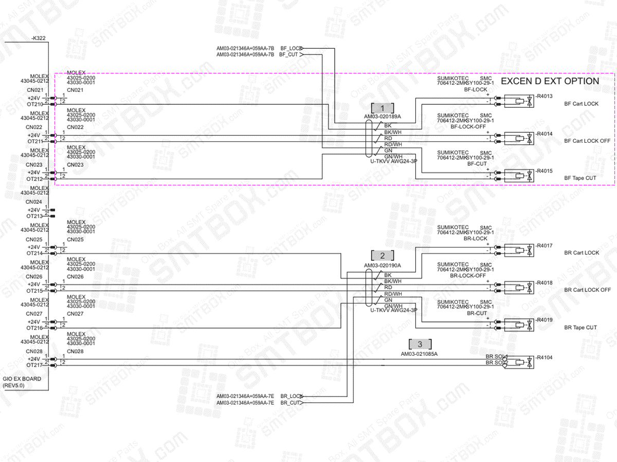 Base - Bst Cart Valve on Hanwha (Samsung Techwin) Excellent Modular Excen PRO (D) Extension SMT Placer