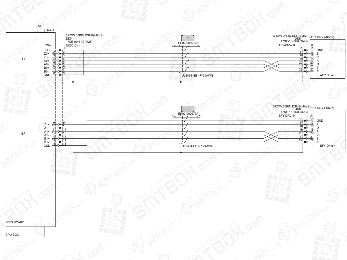 Base - Front Driver Y Axis Encoder on Hanwha (Samsung Techwin) Excellent Modular Excen Pro (D) (M) (L) SMT Placer