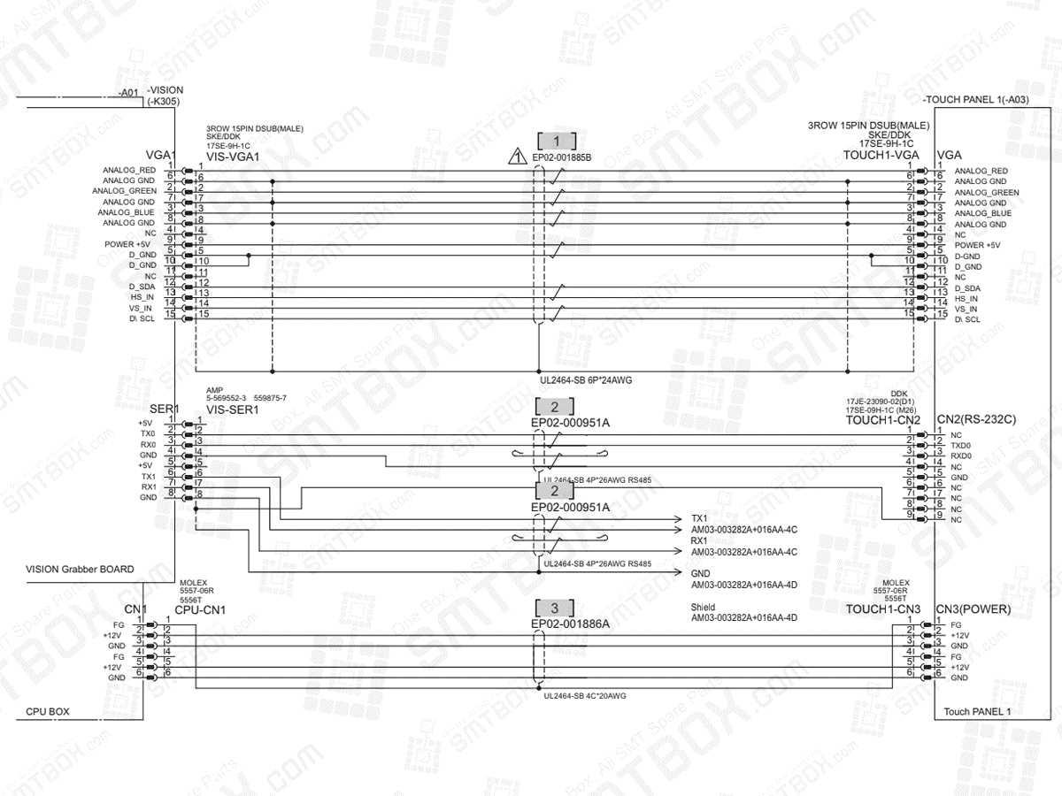 Base - Front Touch Panel on Hanwha (Samsung Techwin) Excellent Modular Excen Pro (D) (M) (L) SMT Placer