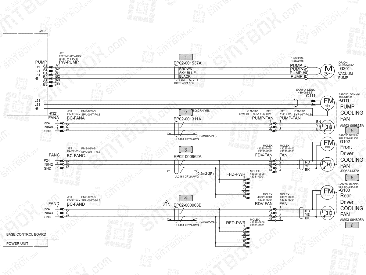 Base - Pump - FAN - ETC on Hanwha (Samsung Techwin) Excellent Modular Excen Pro (D) (M) (L) SMT Placer