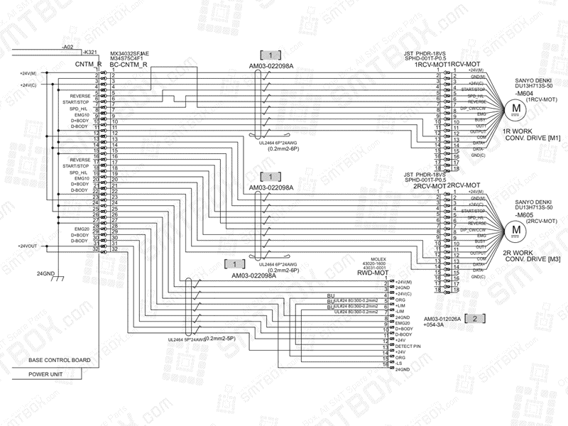 Base - Rear Conveyor Motor - Large Conveyor Option on Hanwha (Samsung Techwin) Excellent Modular Excen D M L SMT Placer