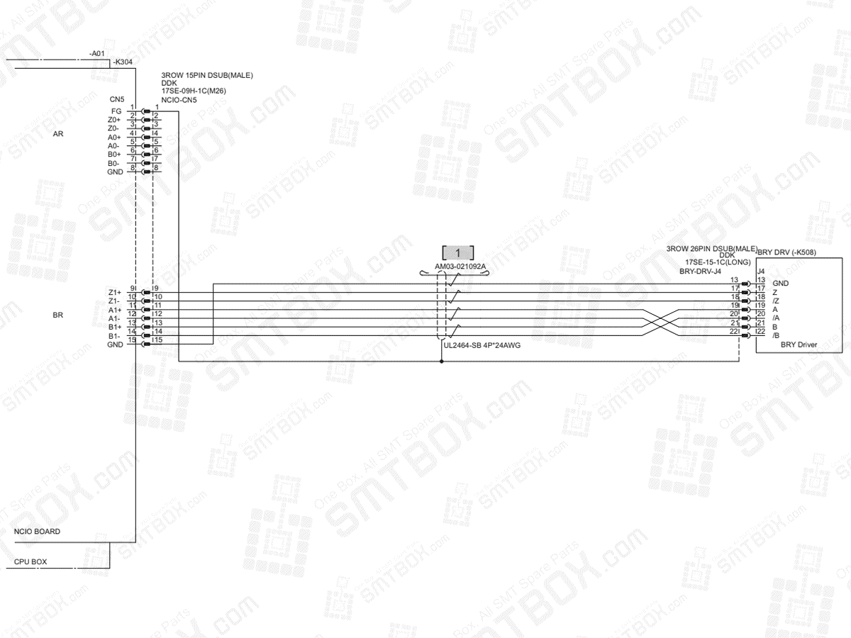 Base - Rear Driver Y Axis Encoder on Hanwha (Samsung Techwin) Excellent Modular Excen PRO (D) Standard SMT Placer
