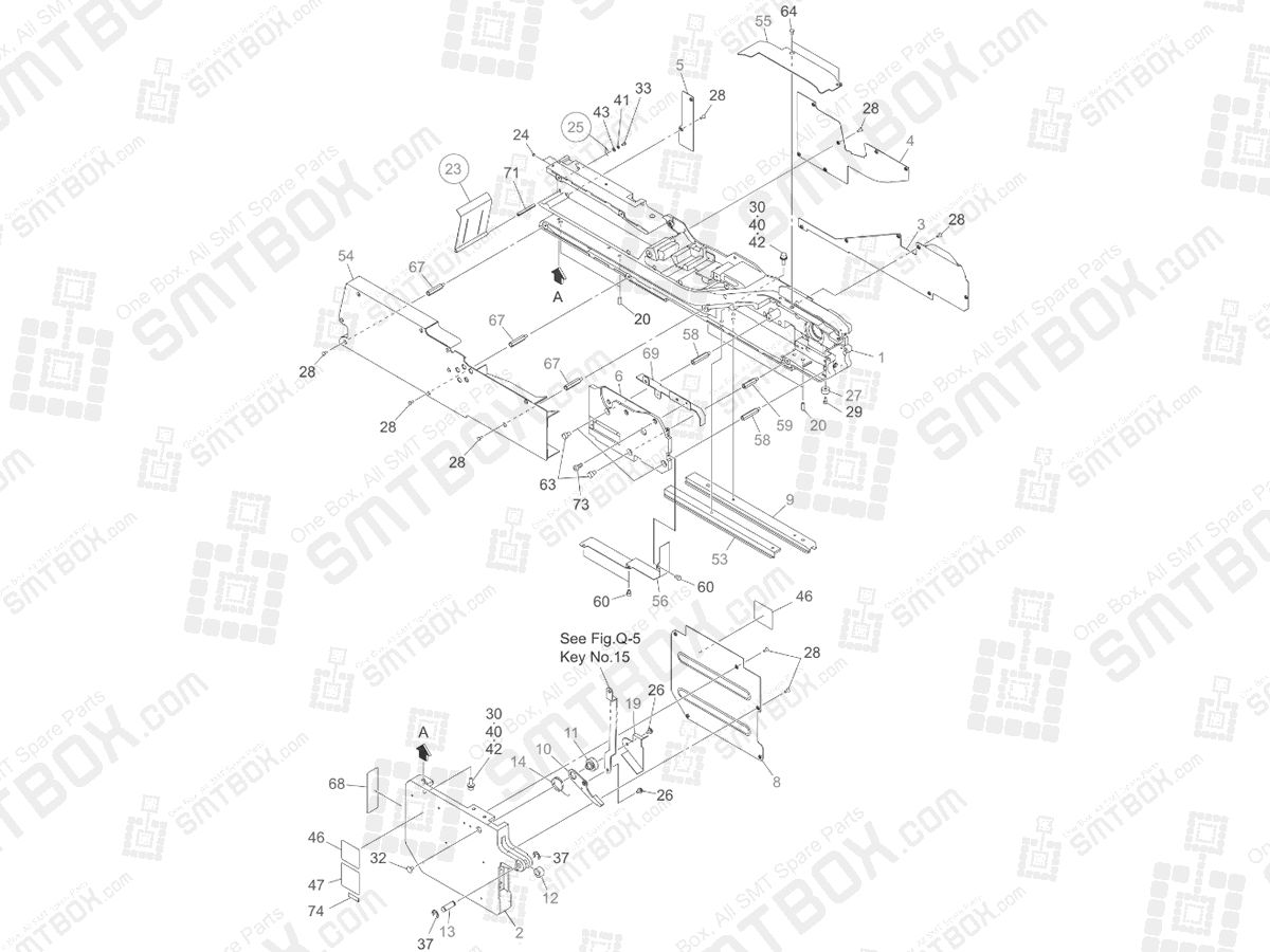 Frame Section On Hitachi Yamaha Smt Tape Feeder Gt 44561B Gd 44561B