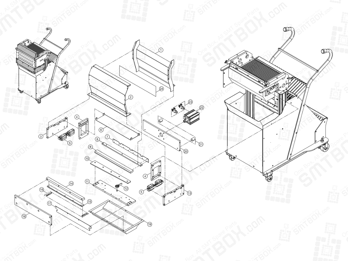 Hanwha EXCEN PRO (D) (M) (L) Docking Cart (2/3) Direct Tray Docking Cart Option