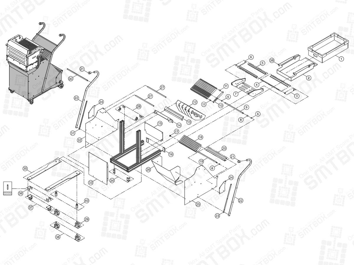 Hanwha EXCEN PRO (D) (M) (L) Docking Cart (2/3) Direct Tray Docking Cart Option