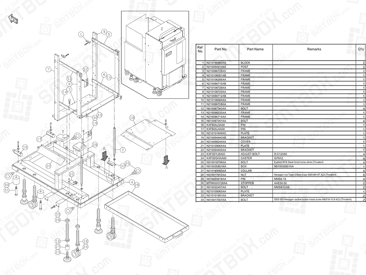 KN610074920AA-31-1 on Panasonic NPM Tray Feeder Main Body N610074920AA