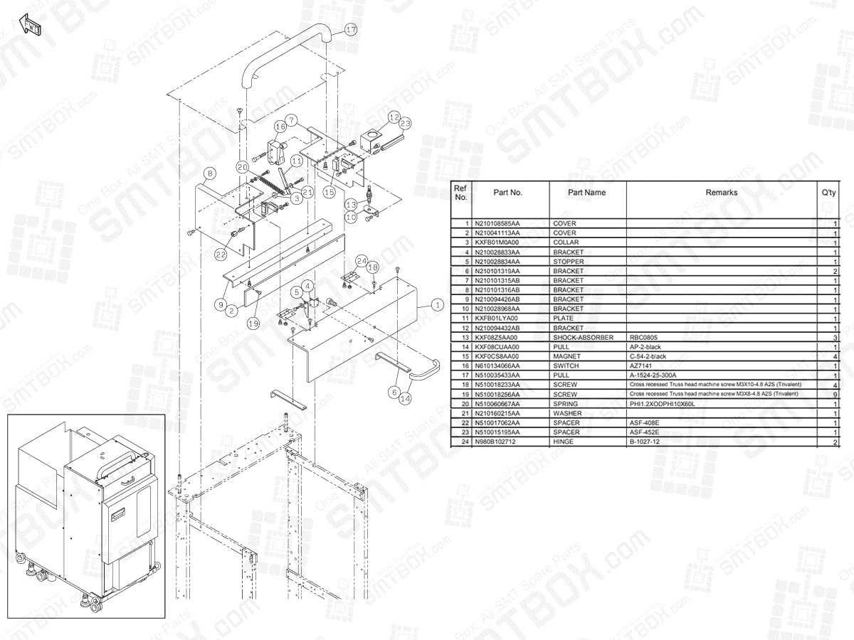 KN610074920AA-31-3 on Panasonic NPM Tray Feeder Main Body N610074920AA