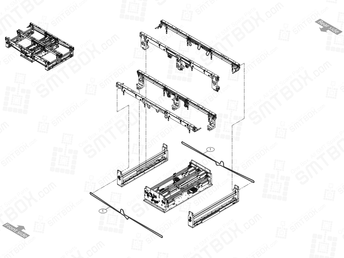 Large Conveyor(1/7) On Hanwha Techwin Excellent Modular EXCEN PRO (D) (M) (L) SMT Component Placer