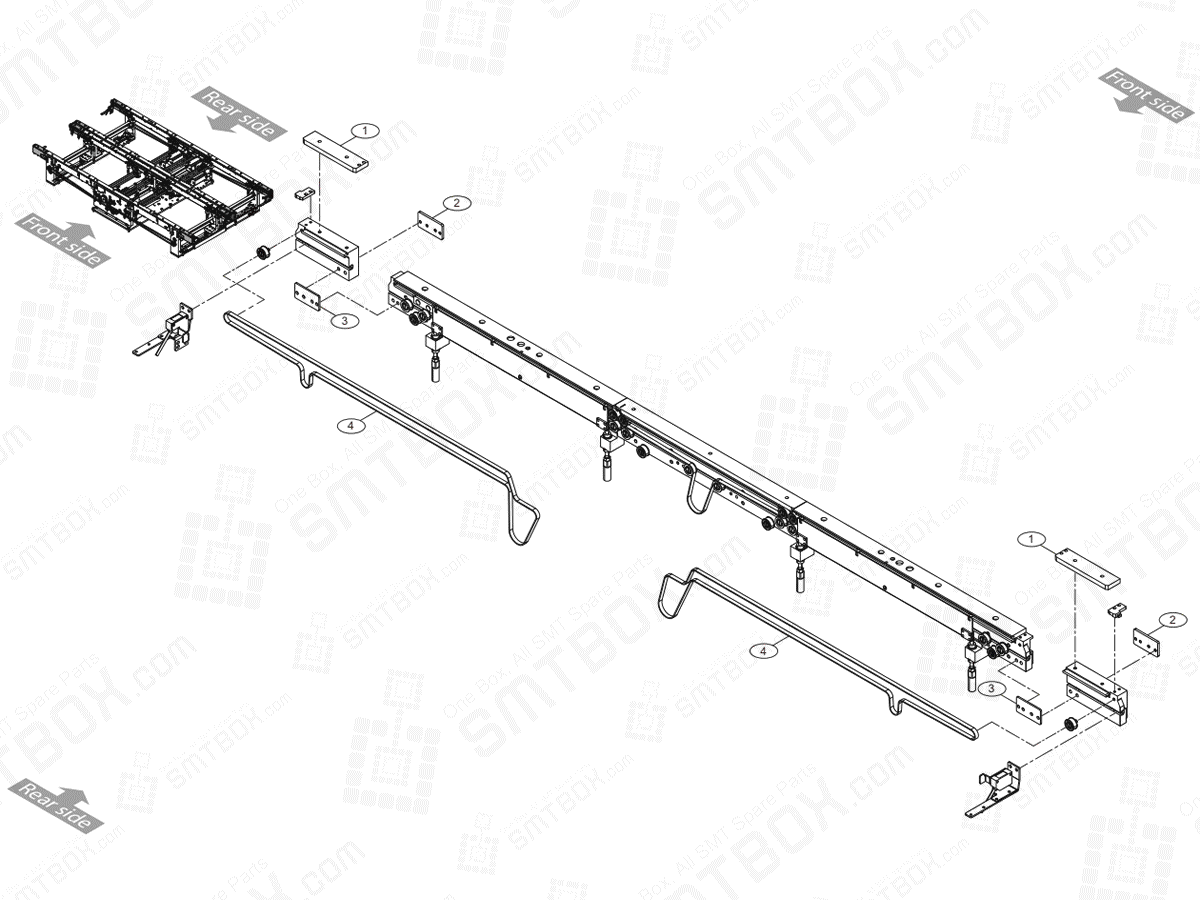 Large Conveyor Extension On Hanwha Techwin Excellent Modular EXCEN PRO (D) (M) (L) SMT Component Placer