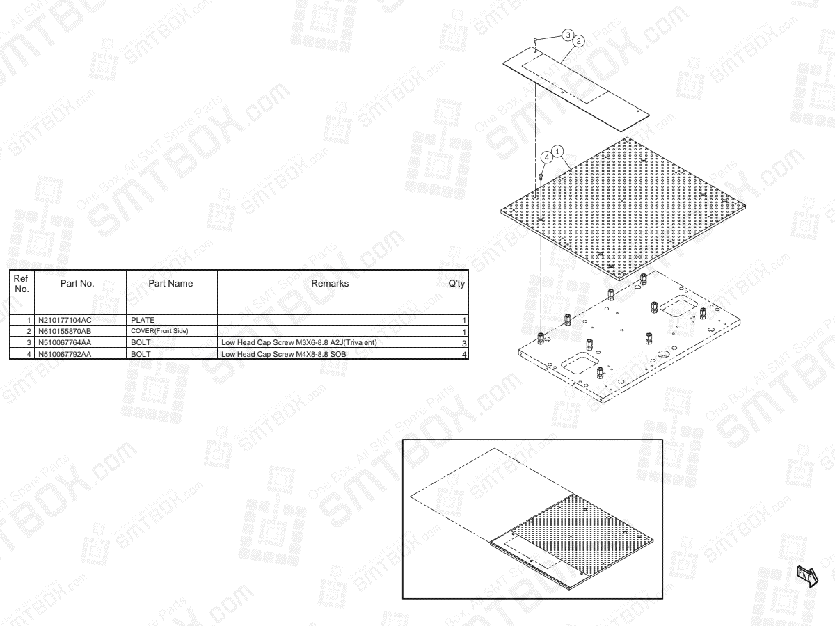 Panasonic Npm D2 Board Support Block Front Side N610151061AB KN610151061AB