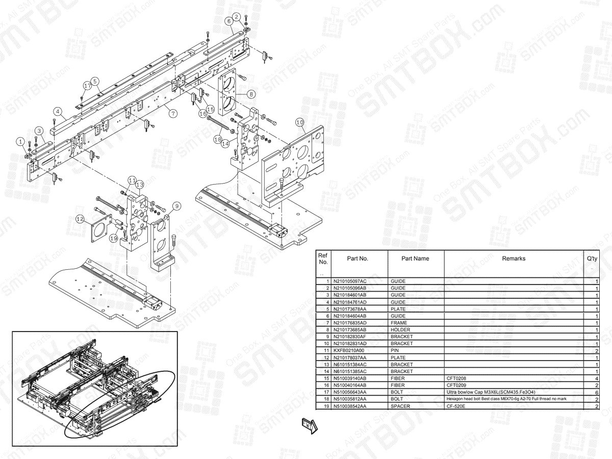 Panasonic NPM-D2 PC Dual Conveyor N610154079AD KN610154079AD-06-1