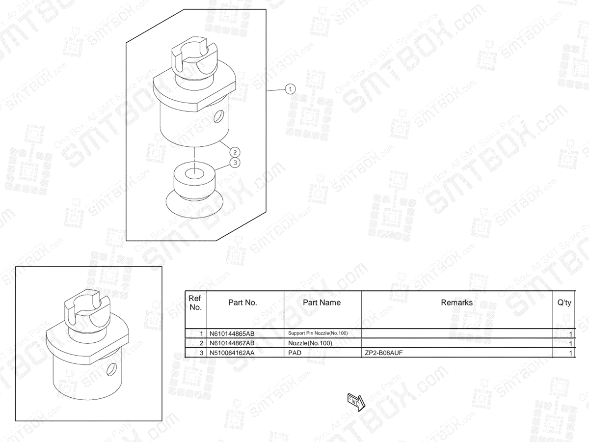 Panasonic Npm D2 Support Pin Automatic Change Unit N610153808AA KN610153808AA 03