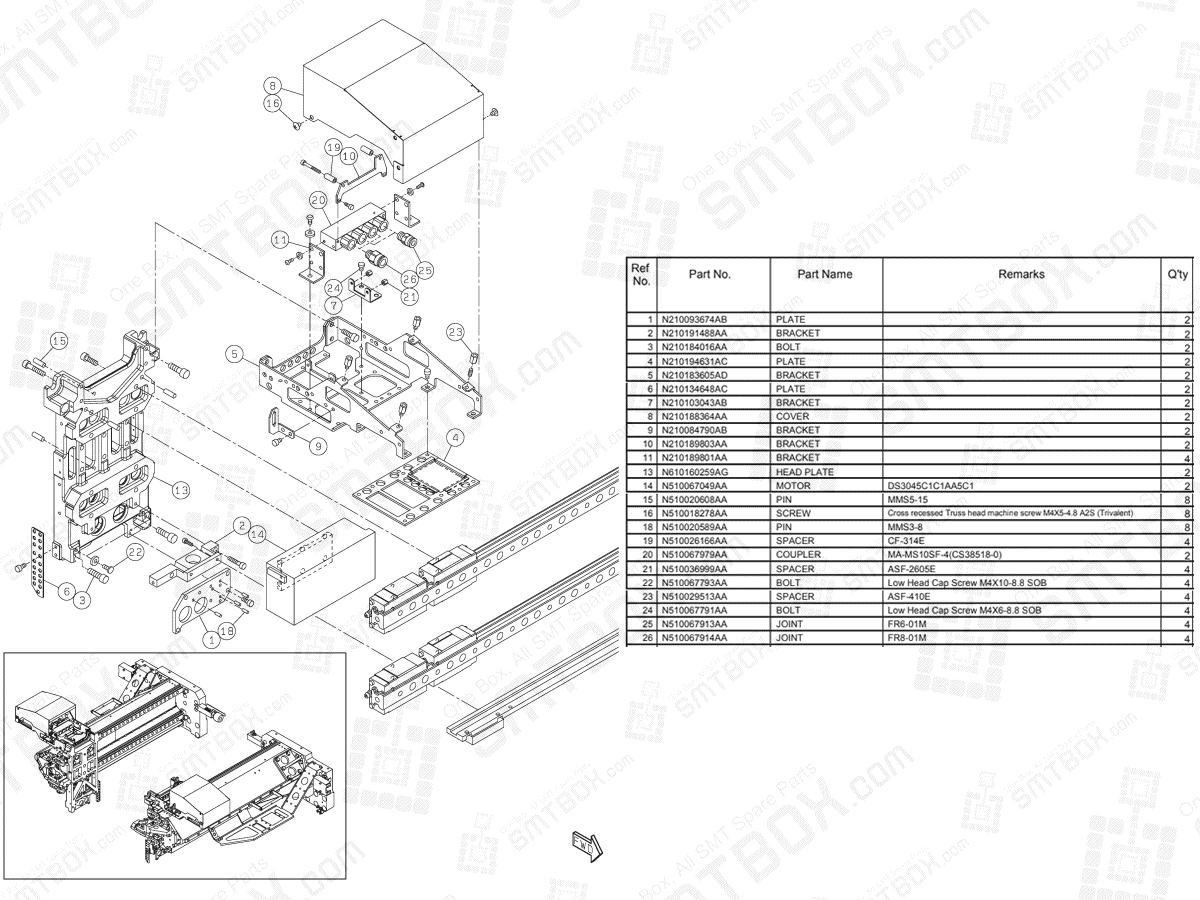 Panasonic NPM-D3 X-Axis N610160756AA KN610160756AA-13-3