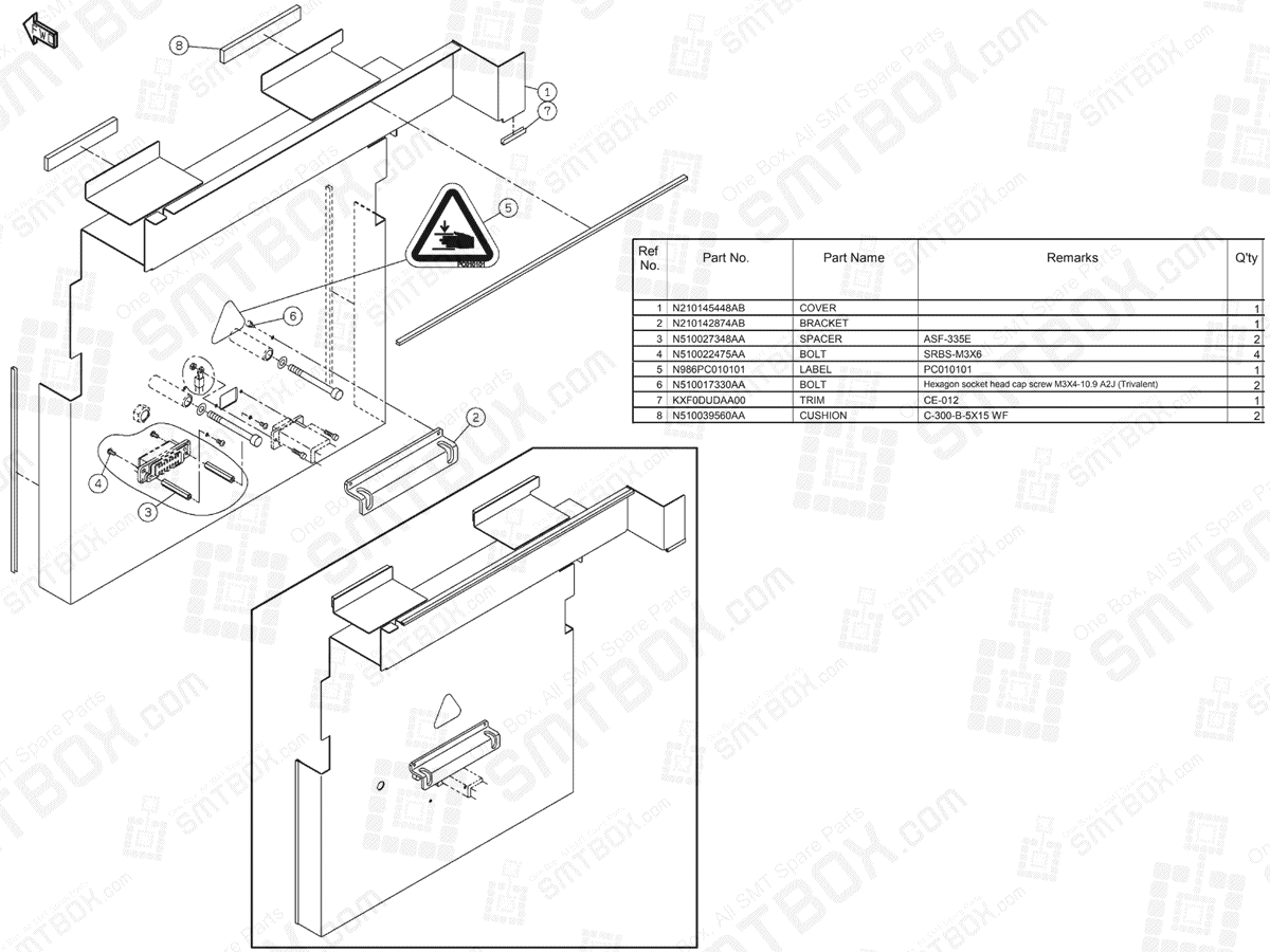 Panasonic NPM-D Safety Cover (Rear Side) N610122844AA KN610122844AA-01