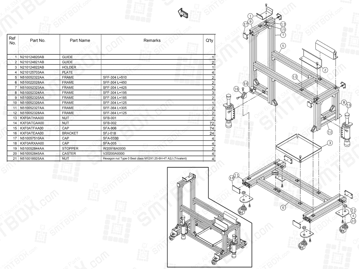 Panasonic NPM Change Support Cart N610098516AA KN610098516AA-03