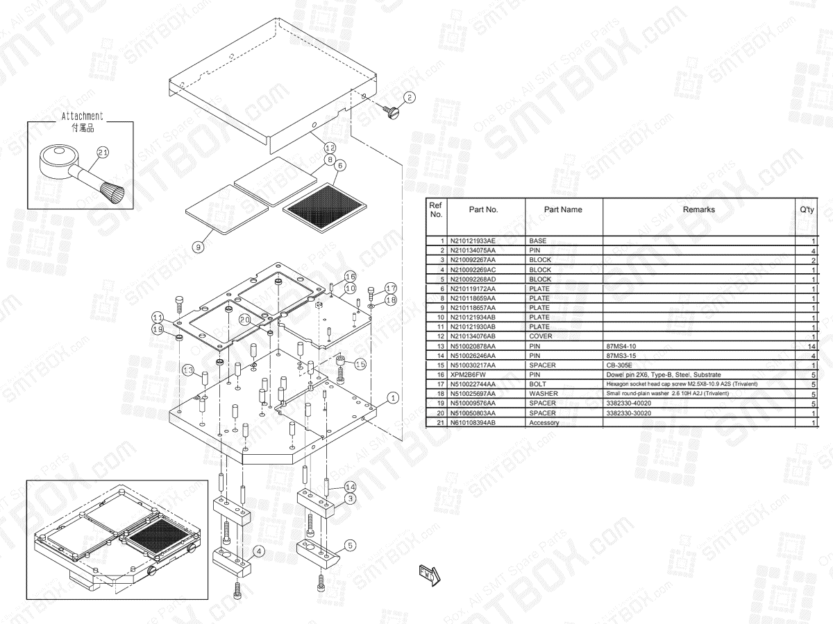 Panasonic Npm D3 Proofreading Treatment Device Fixation Part N610097389AA KN610097389AA