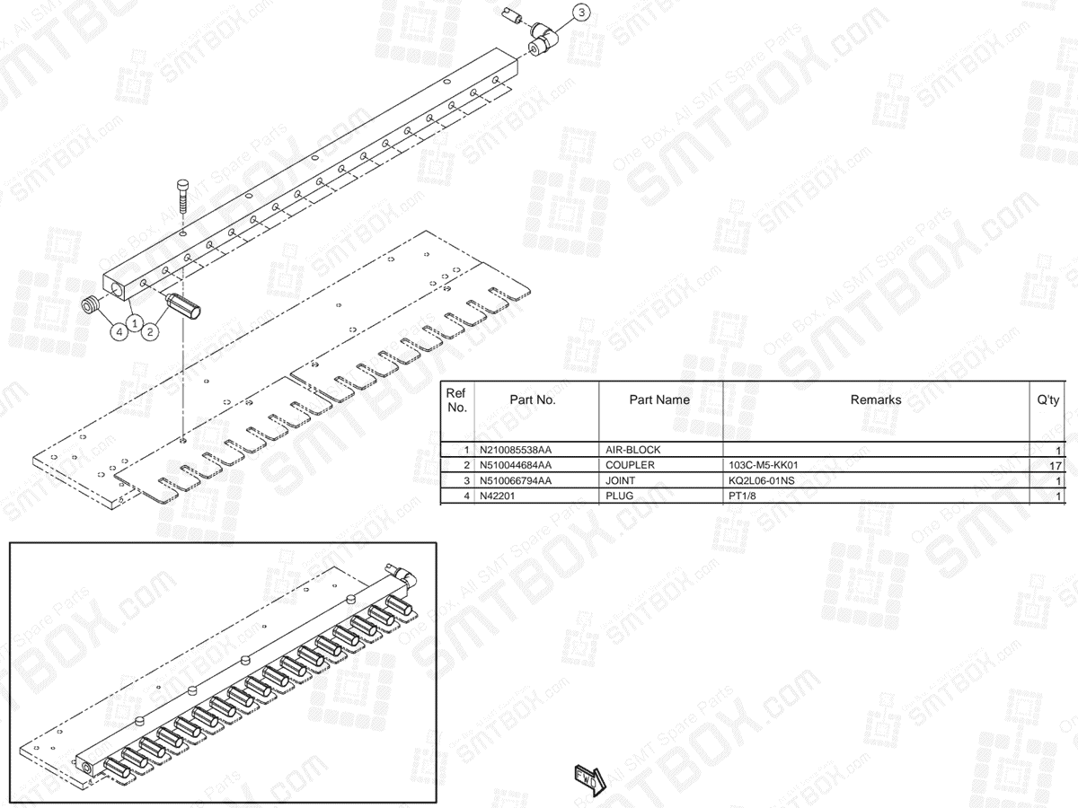 Panasonic NPM Feeder Cart Air Supply Unit N610069446AA KN610069446AA-03