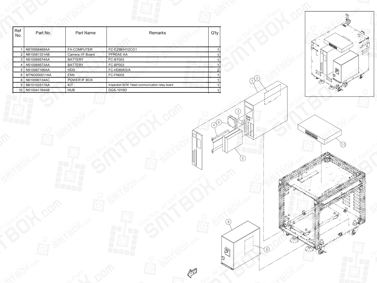 Panasonic NPM Inspection BOX (H) N610090438AB KN610090438AB-00A
