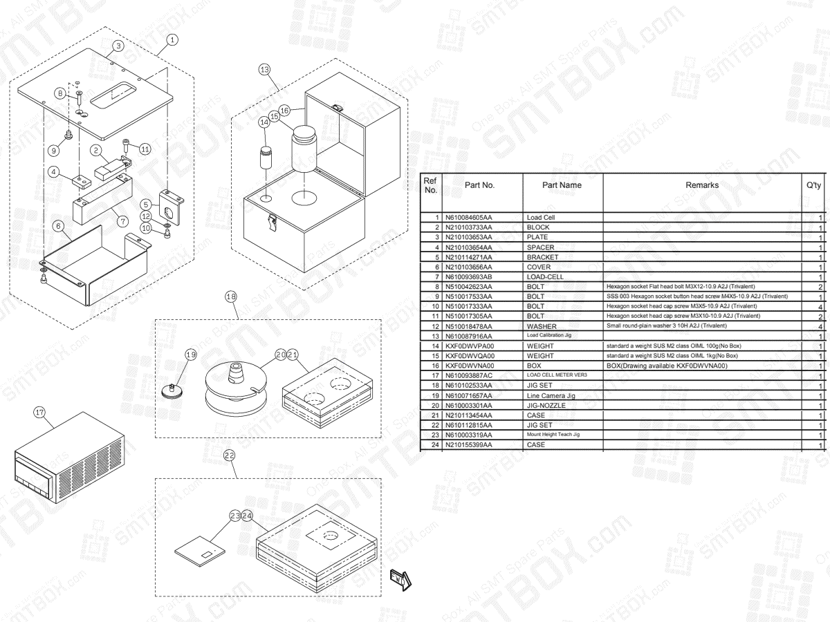 Panasonic Npm Machine Adjustment Jig Kit Common Set N610131603AA KN610131603AA