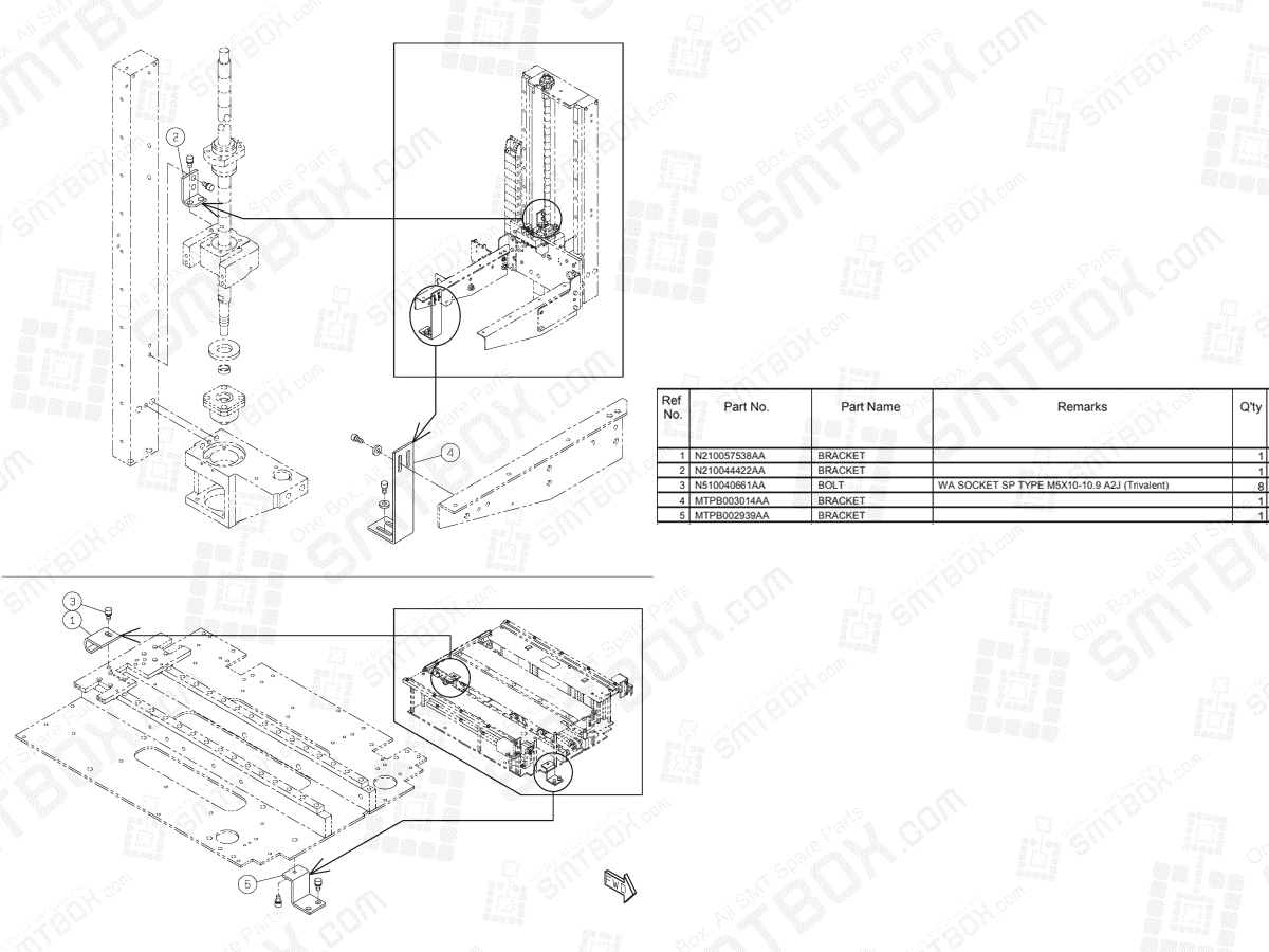 Panasonic NPM Tray Feeder Attachment N610104466AA KN610104466AA-01