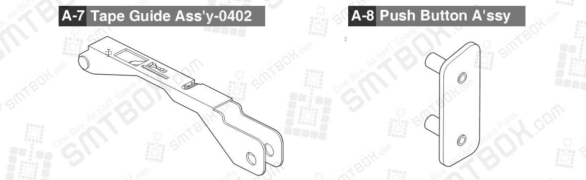 Sub 3.1 Part list of Hanwha Samsung Techwin 8mm SMN Tape Feeder SM DECAN IT 8mm4P SBFB32010K 8mm2P SBFB32000K