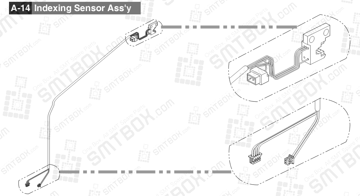 Sub 8 Part list of Hanwha Samsung Techwin 8mm SMN Tape Feeder SM DECAN IT 8mm4P SBFB32010K 8mm2P SBFB32000K