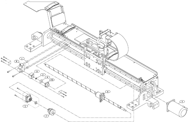 X Ball Screw Assembly Of Hanwha Samsung SM421 SMT Machine