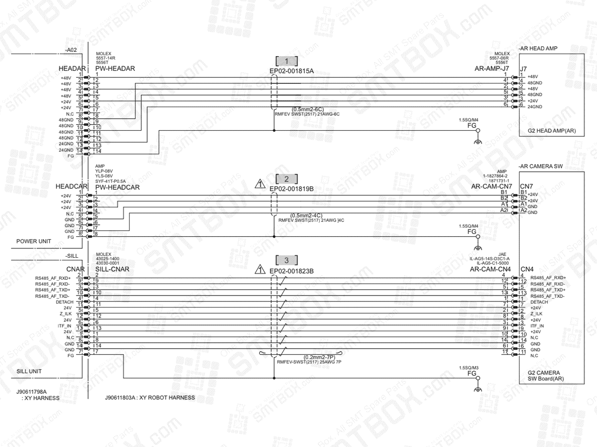 XY - AR DC Power on Hanwha (Samsung Techwin) Excellent Modular Excen Pro D M L SMT Placer
