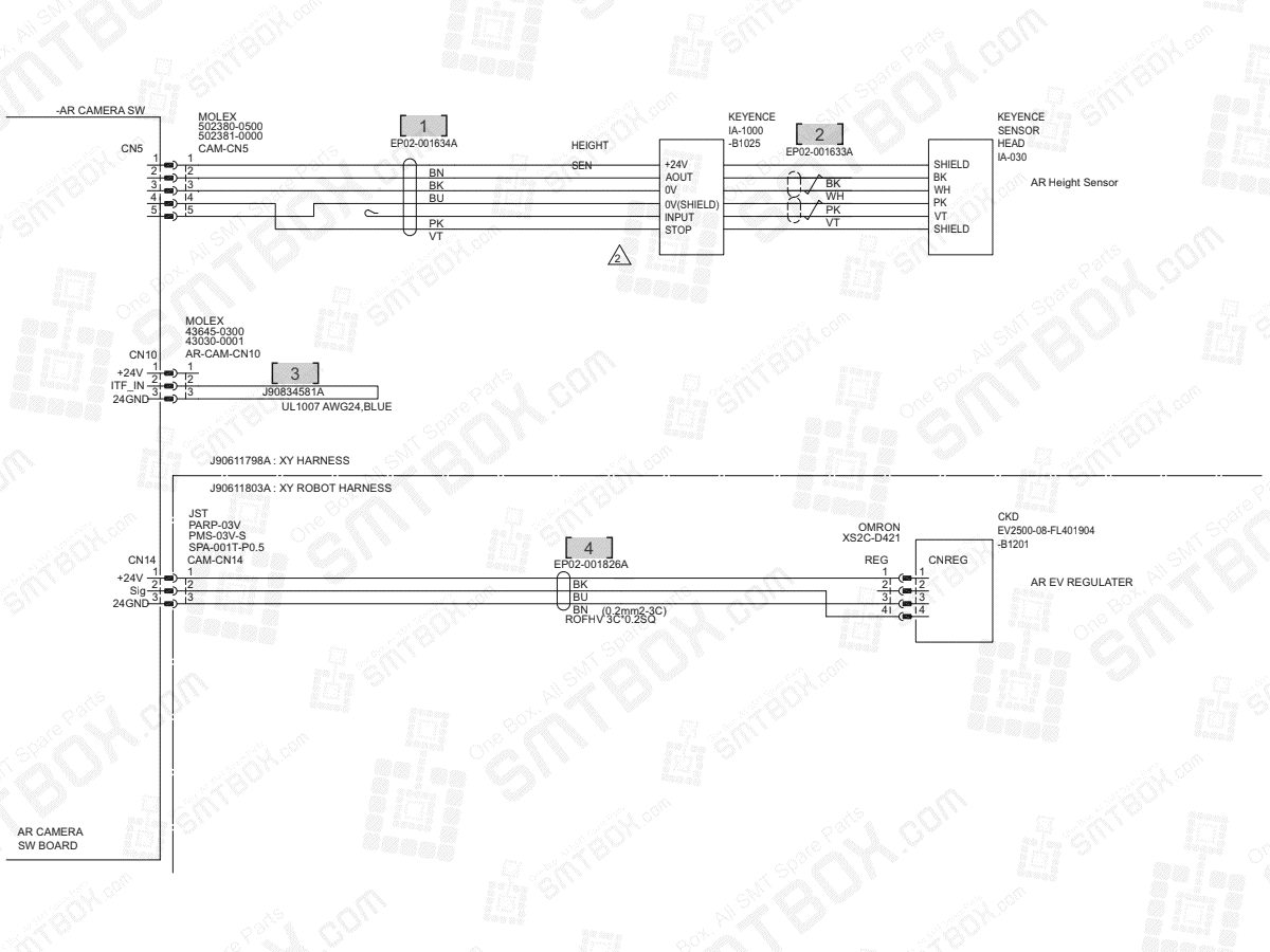 XY - AR Sensor Regulator on Hanwha (Samsung Techwin) Excellent Modular Excen Pro D M L SMT Placer