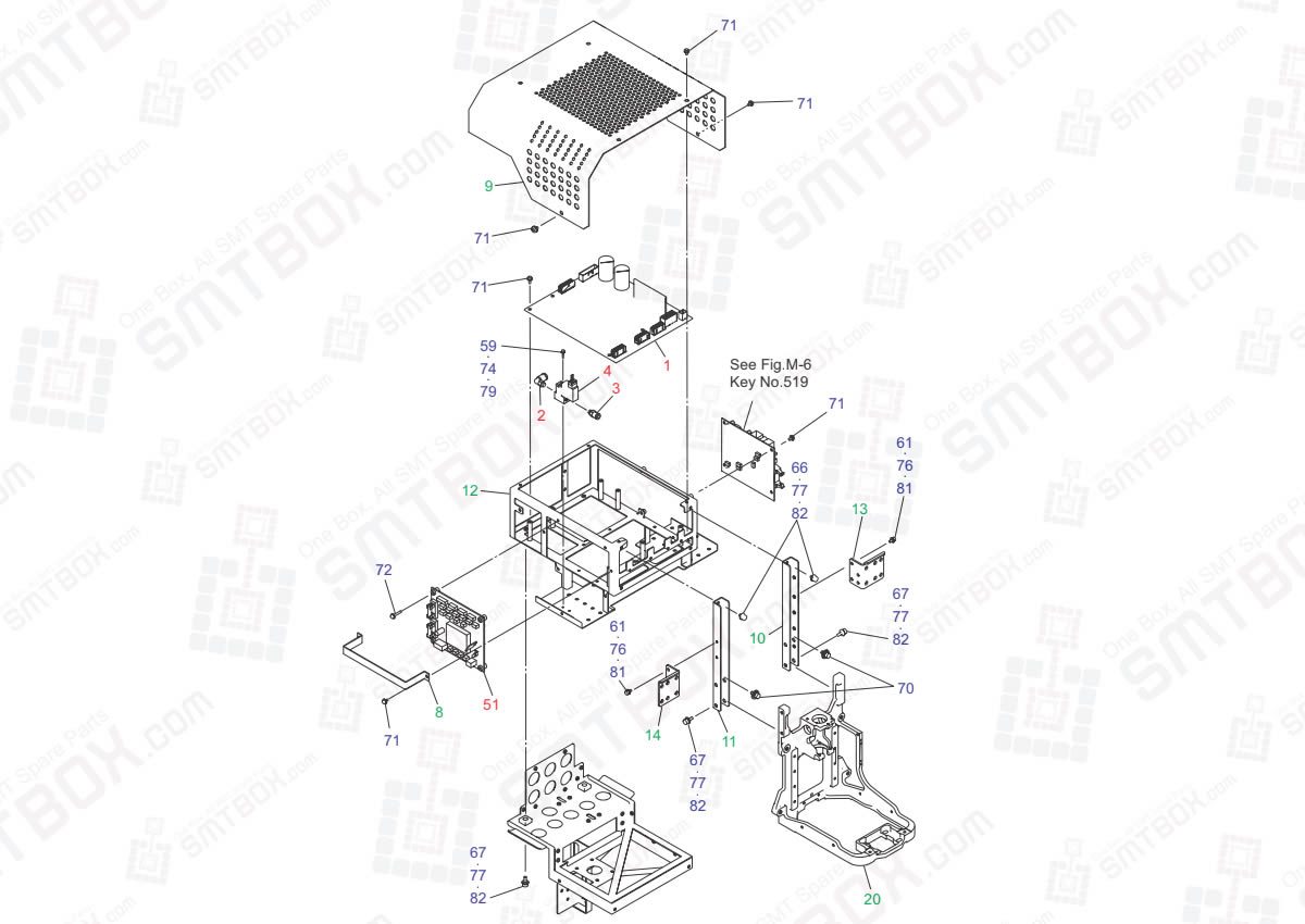 Yamaha Hitachi Chip Mounting System HH-G300 High Speed Head Unit Head Section Electrical Box Section